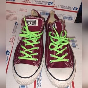 Converse Chuck Taylor All Star Low  Top Sneakers Maroon 146958F US Mens 13